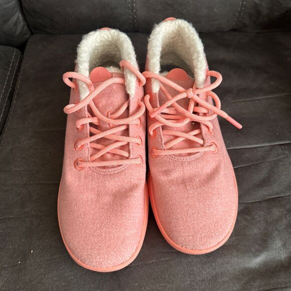 Allbirds Wool Runner Mio Cozy Sherpa Lined Sneakers Coral Pink Men's Shoes US 10 - Picture 3 of 7